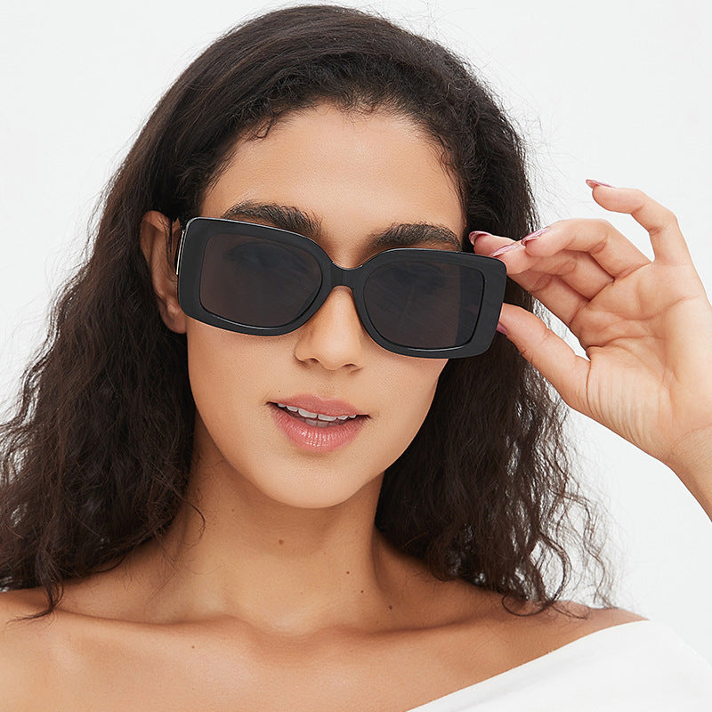 Wholesale Box Retro Sunglasses Women's Personalized Gradient  Sunglasses Large Frame Fashionable Street Beat